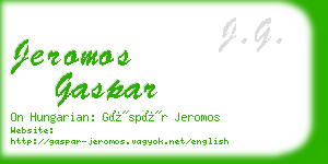 jeromos gaspar business card